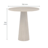 D.I Designs Leckford Ribbed Side Table – Aged Oak