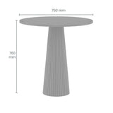 D.I Designs Leckford Ribbed Side Table – Black Oak