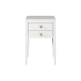D.I Designs Radford 2 Drawer Bedside Table – White Oak