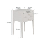 D.I Designs Radford 2 Drawer Bedside Table – Grey Oak