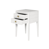 D.I Designs Radford 2 Drawer Bedside Table – White Oak