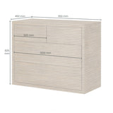 D.I Designs Wickham 4 Drawer Chest – Ribbed Oak