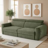 Dakota 3 Seater Electric Sofabed – Olive